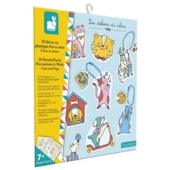 Janod 10 Décos En Platique Fou à Créer - Chats Et Chiens