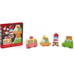 Janod Puzzles 3D Vacances, 4 Pièces