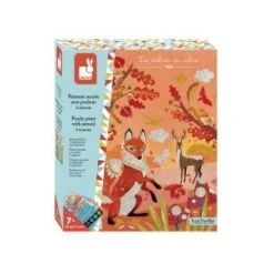 Janod Kit Créatif - Peinture Nacrée Avec Pochoir 4 Saisons - Les Ateliers Du Calme - Dès 7 Ans