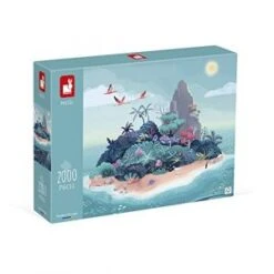 Janod Puzzle Carton - Puzzle L'île Mystérieuse - 2000 Pièces - Développe La Patience Et La Dextérité - Puzzle Carton Et Embal