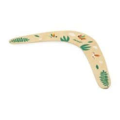 Janod Gamme Tropik - Boomerang Bipale En Bois - Jouet D'extérieur - Amélioration De La Motricité Fine Et Coordination Main œil