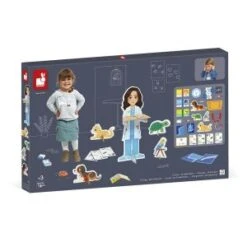 Janod Un Jour Le Vétérinaire - 40 Accessoires En Carton - Grand Personnage - Jouet D'imitation Métier - Développe L'imaginatio