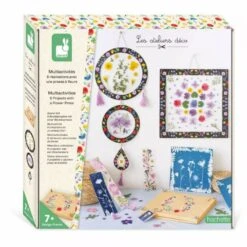 Janod Coffret Multiactivités - 6 Réalisations Avec Une Presse à Fleurs