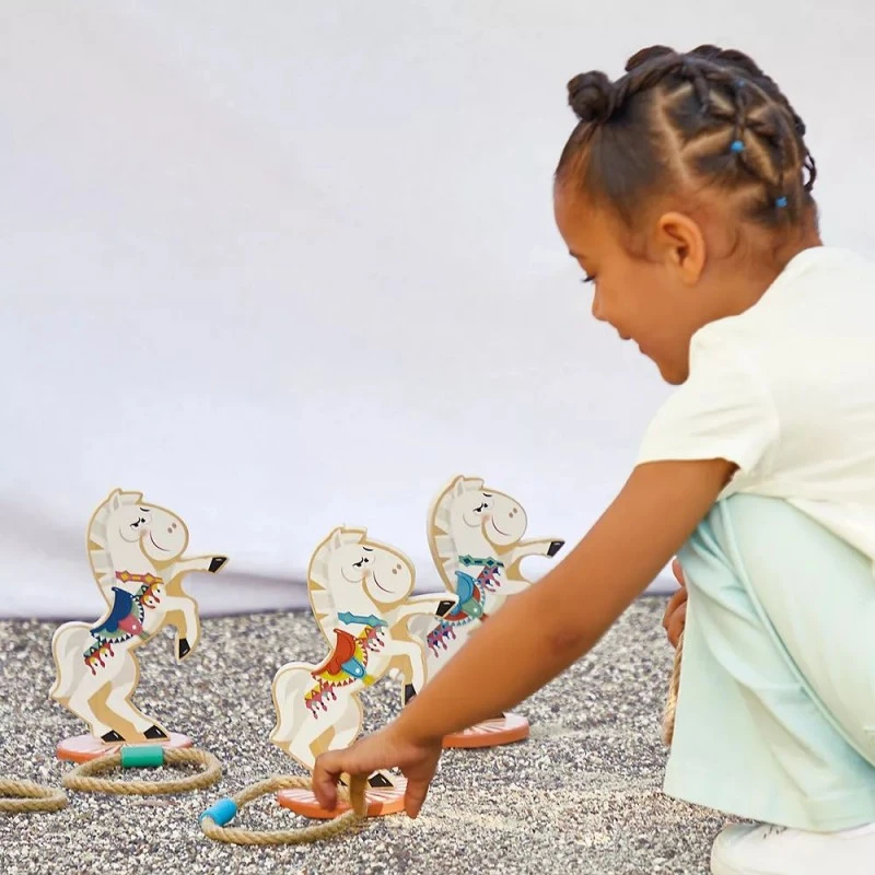 Janod Jeu D'anneaux Chevaux - Applepop 2 Janod Jeu D'anneaux Chevaux - Applepop – Image 2