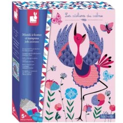 Janod Les Ateliers Du Calme : Set Créatif De Motifs à Frotter Et à Tamponner Jolis Animaux