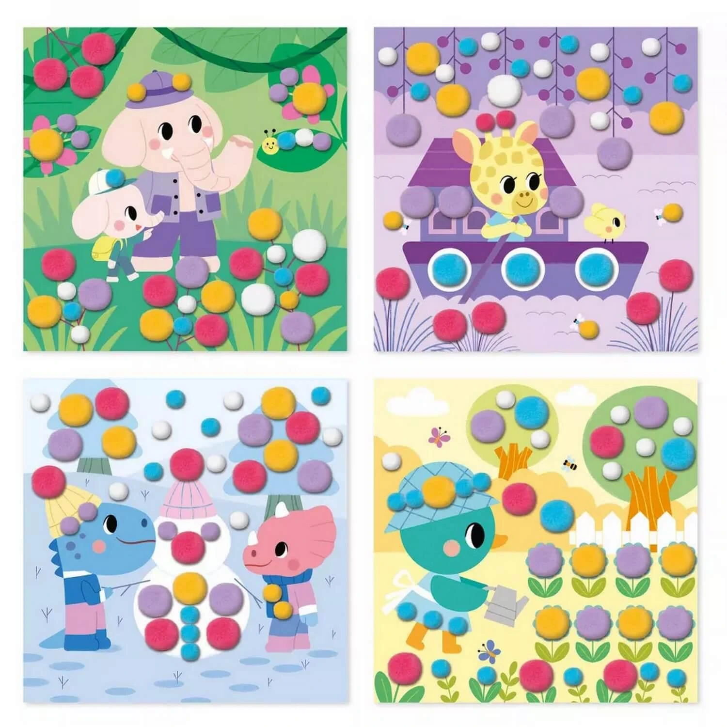 Janod Coffret Créatif Pompons - 3 Ans 2 Janod Coffret Créatif Pompons - 3 Ans – Image 2