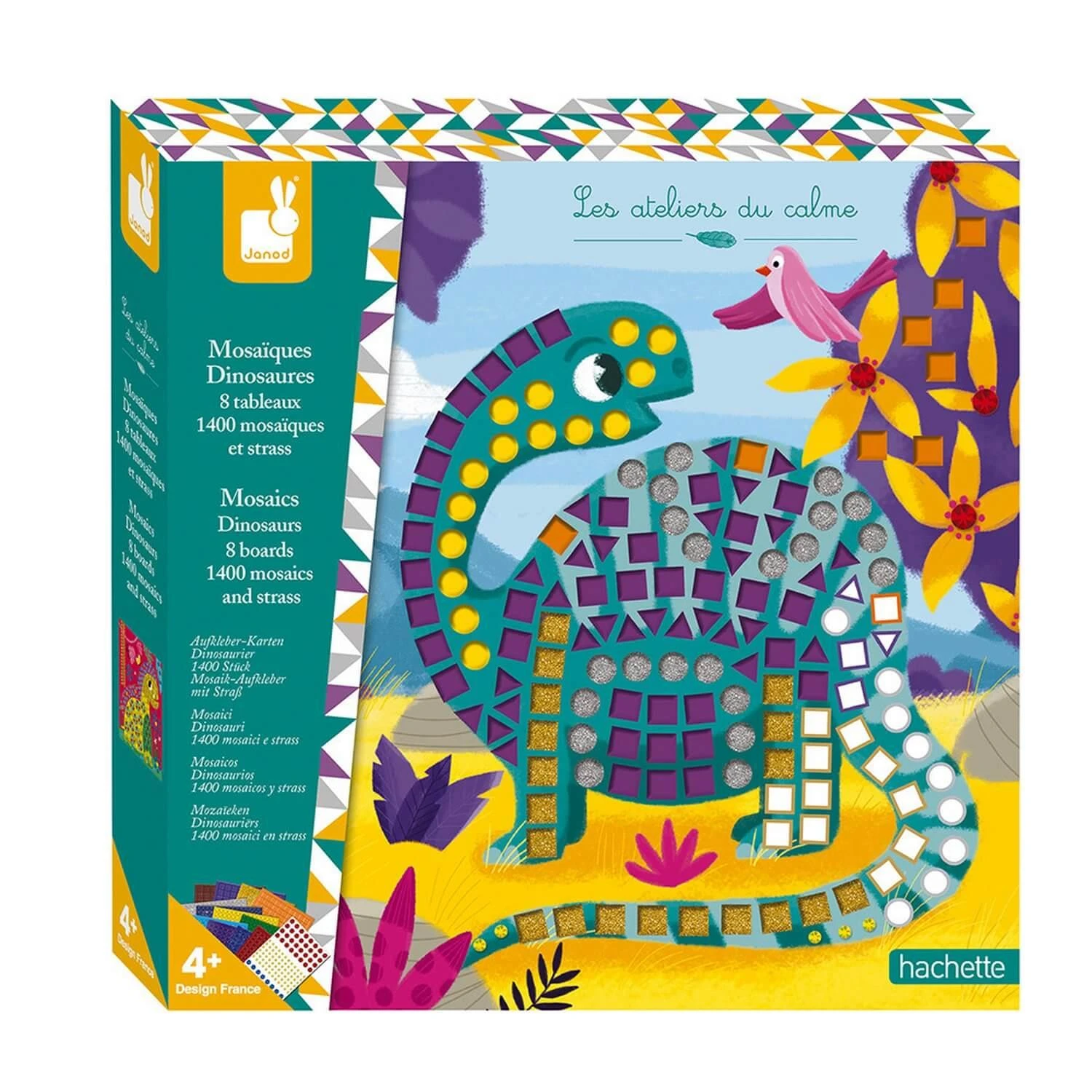 Janod Kit Créatif : Mosaïques Dinosaures 3 Janod Kit Créatif : Mosaïques Dinosaures – Image 3
