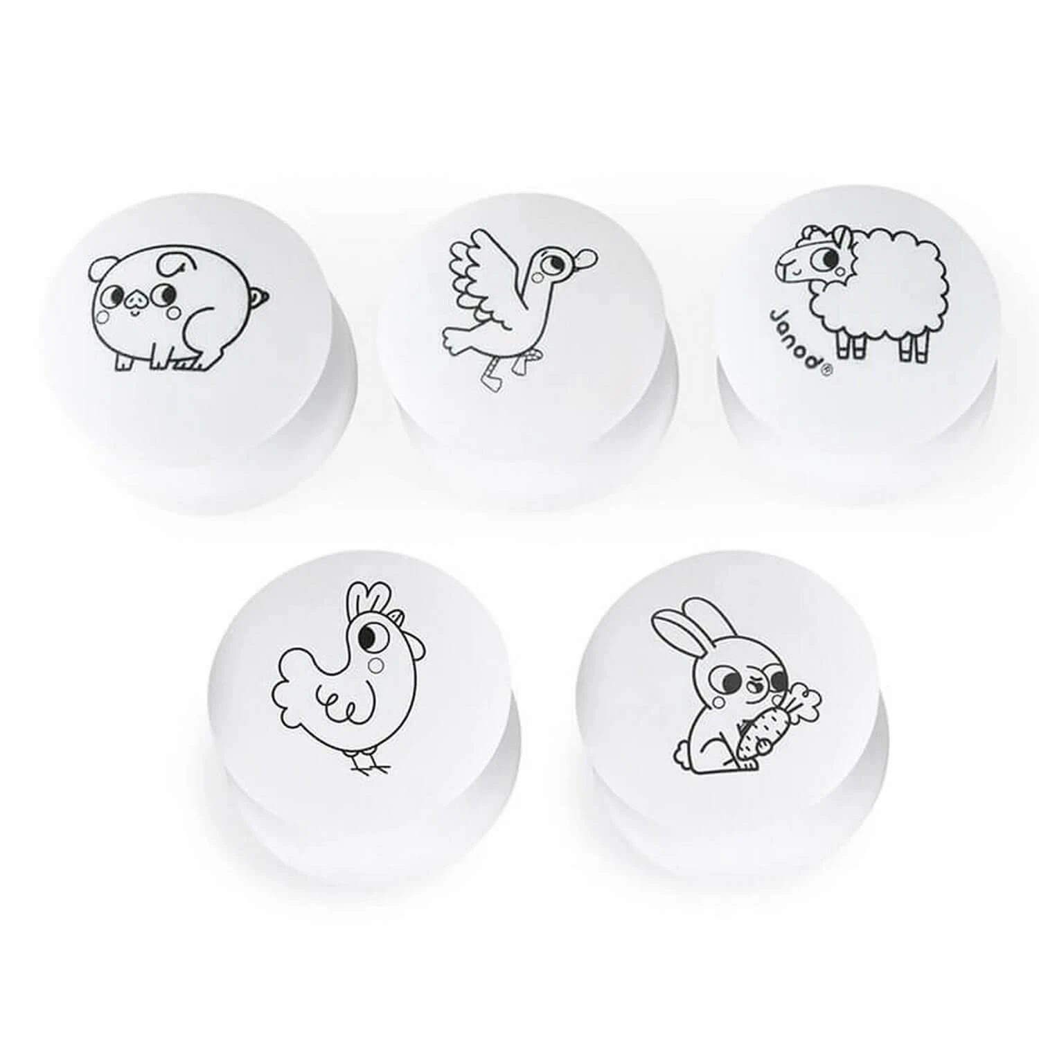 Janod Coffret 5 Tampons : Farm Stampinoo 4 Janod Coffret 5 Tampons : Farm Stampinoo – Image 4