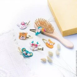 Janod Atelier Bijoux : 6 Barrettes Animaux Pailletés à Créer -Janod p4 FULL 9