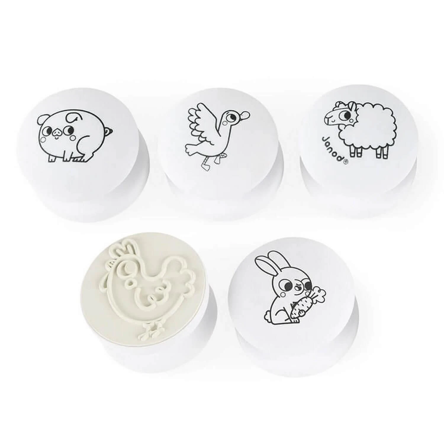 Janod Coffret 5 Tampons : Farm Stampinoo 5 Janod Coffret 5 Tampons : Farm Stampinoo – Image 5