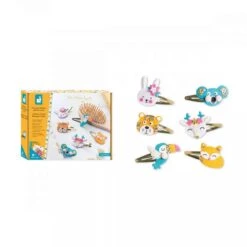 Janod Atelier Bijoux : 6 Barrettes Animaux Pailletés à Créer -Janod p5 FULL 7