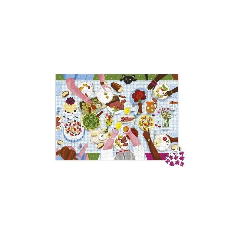 Janod Puzzle Repas De Famille - 1000 Pcs 2 Janod Puzzle Repas De Famille - 1000 Pcs – Image 2